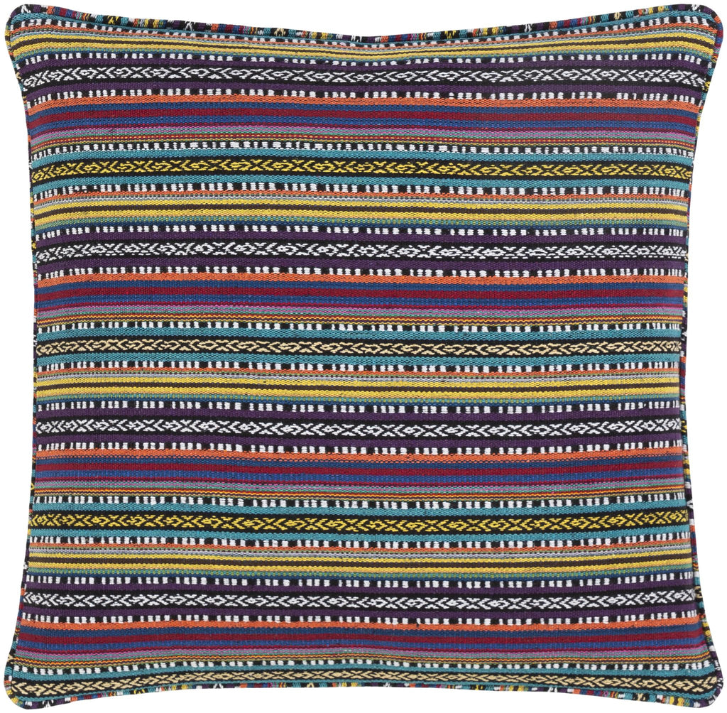 Surya Maya MYP-003 Aqua Black 22"H x 22"W Pillow Cover