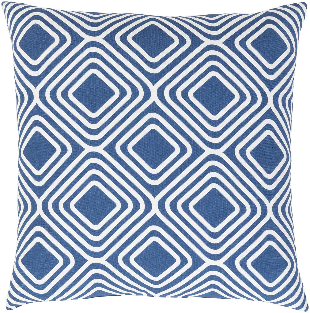 Surya Miranda MRA-009 Navy Off-White 18"H x 18"W Pillow Cover