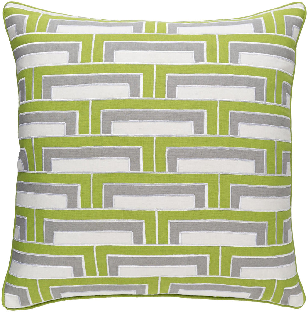 Surya Mod Steps MSP-002 Gray Green 13"H x 20"W Pillow Cover