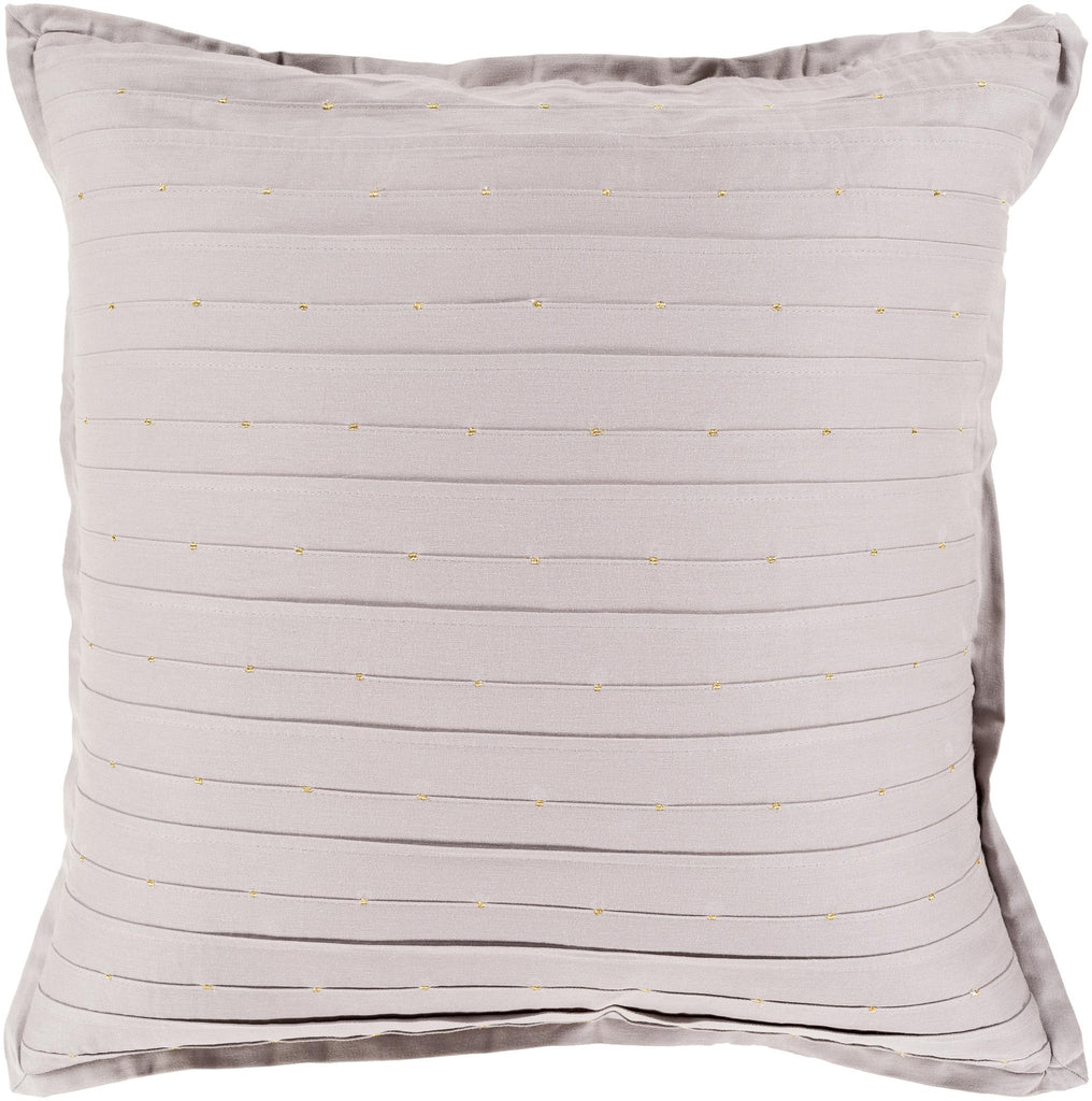 Surya Moonlight MO-003 Gray Metallic Gold 20"H x 20"W Pillow Cover