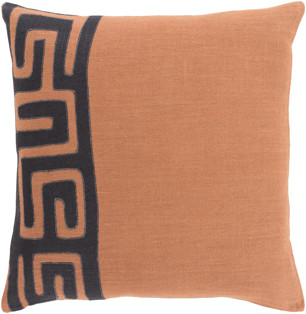 Surya Nairobi NRB-013 Black Brown 13"H x 19"W Pillow Cover