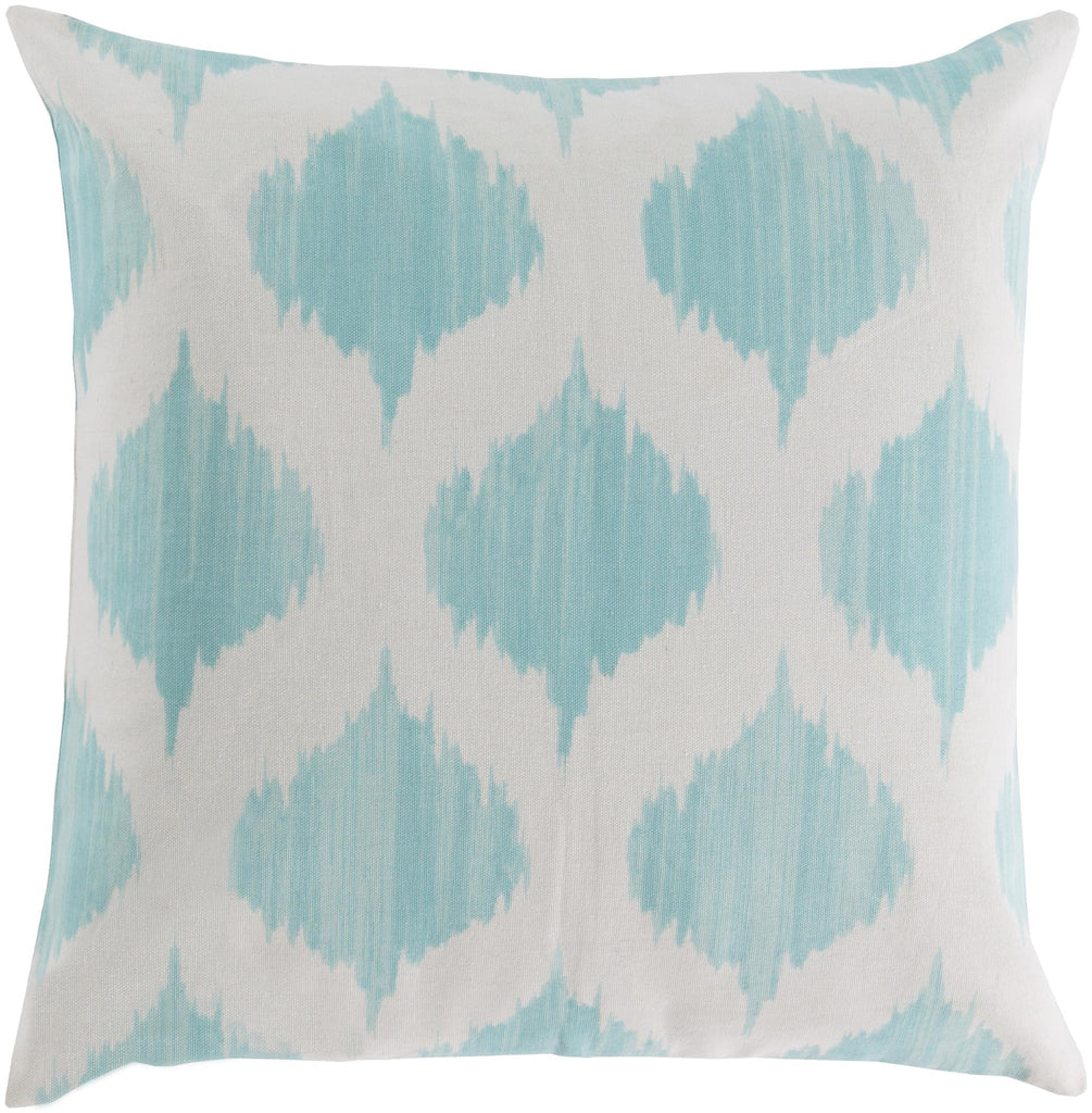 Surya Ogee SY-023 Ice Blue Light Beige 18"H x 18"W Pillow Cover