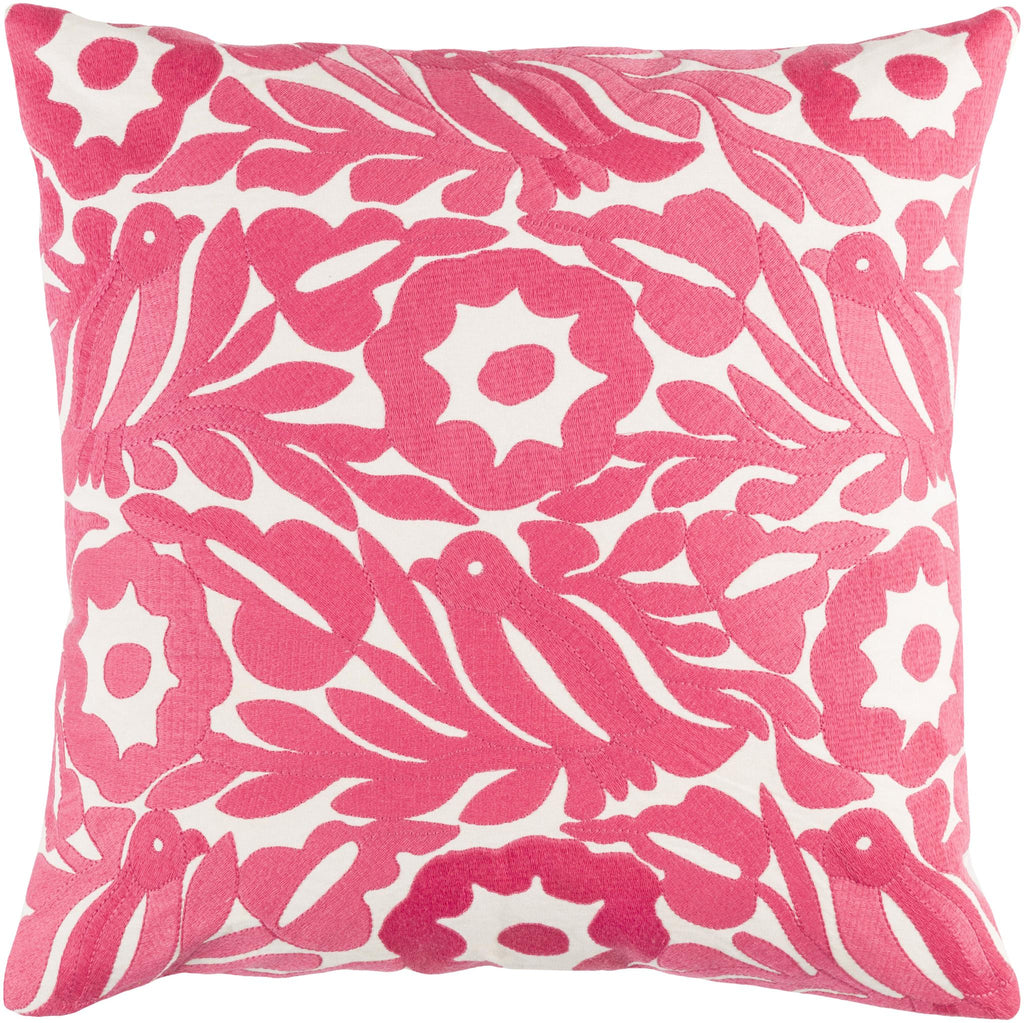 Surya Pallavi PLV-003 Ivory Pink 22"H x 22"W Pillow Kit