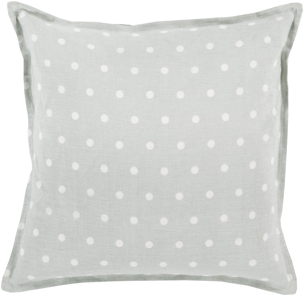 Surya Polka Dot PD-007 Cream Slate 22"H x 22"W Pillow Cover