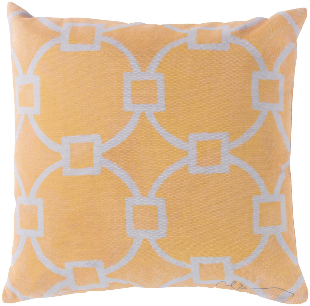 Surya Rain RG-048 Light Beige Yellow 20"H x 20"W Pillow Cover