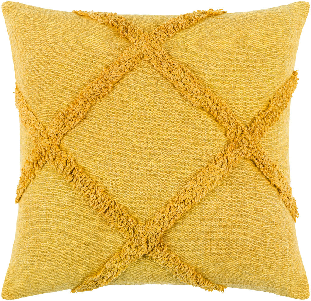 Surya Sarah SRH-003 Mustard 18"H x 18"W Pillow Cover