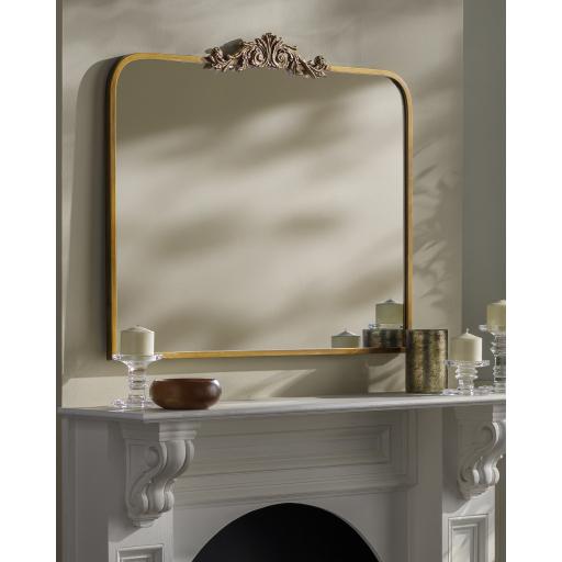 Surya Aarlen RAL-001 Gold 29"H x 36"W x 2"D Mirror