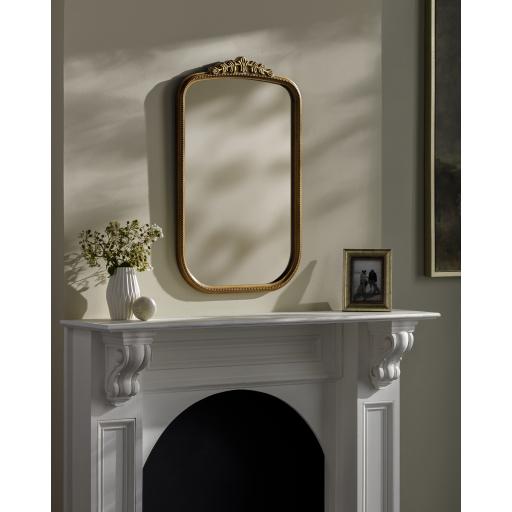 Surya Arrendale NRE-002 Gold 30"H x 19"W x 1"D Mirror