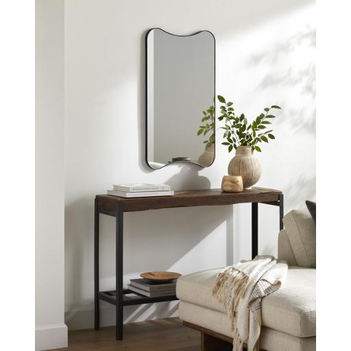 Surya Auburn RUB-005 Black 36"H x 21"W x 1"D Mirror