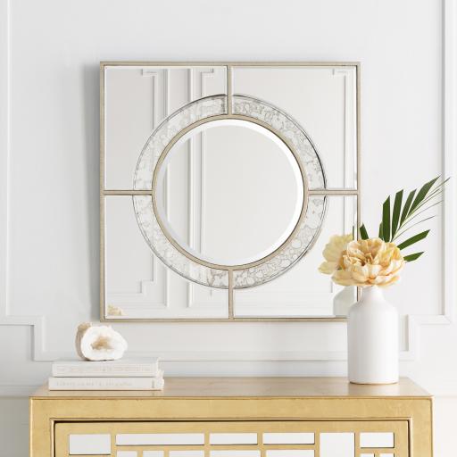 Surya Bridgeport BGP-001 Gold 24"H x 24"W x 1"D Mirror