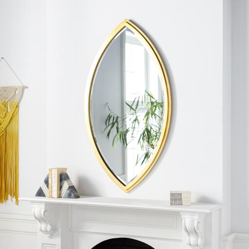 Surya Chateaux EUX-001 Gold 32"H x 24"W x 1"D Mirror