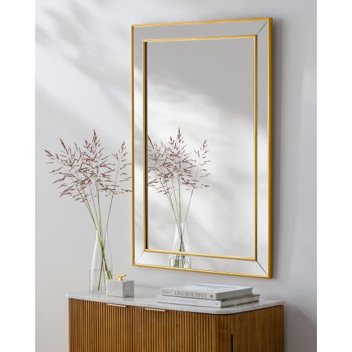 Surya Constantine TTO-002 Gold 43"H x 31"W x 1"D Mirror