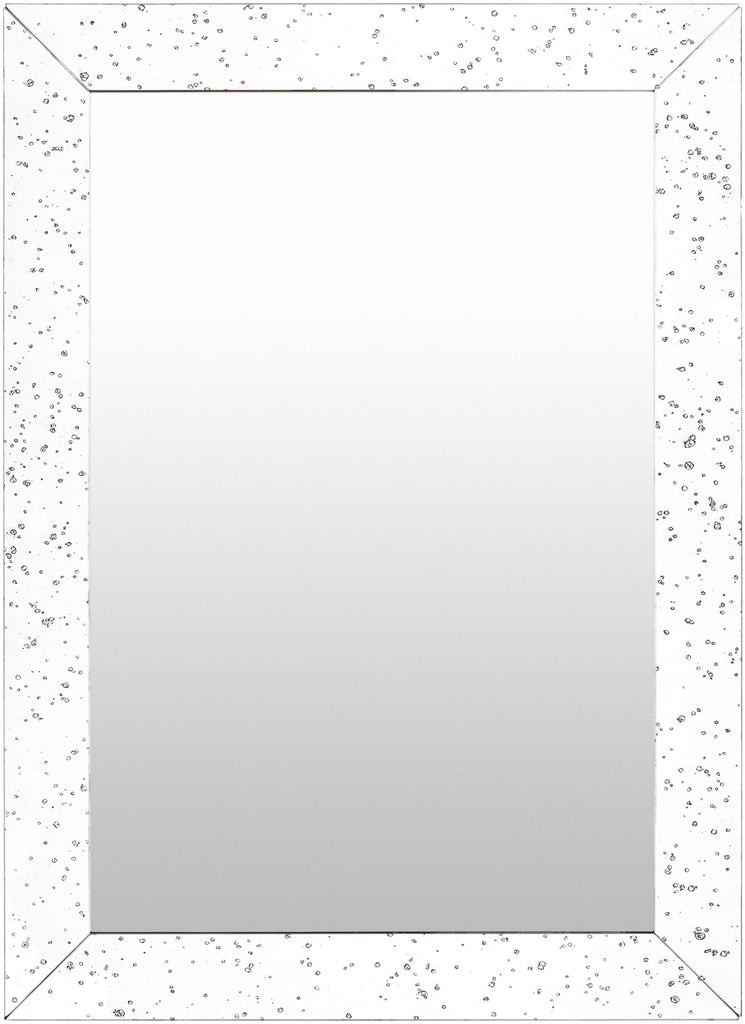 Surya Crystalline CYA-105 Metallic - Silver 32"H x 24"W x 0.2"D Mirror