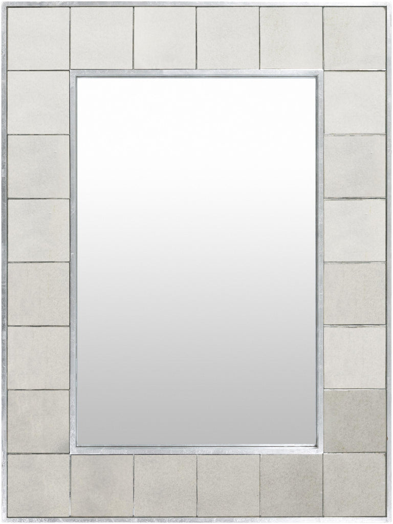 Surya Galen GAE-001 Metallic - Silver 40"H x 30"W x 1.8"D Mirror