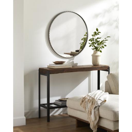 Surya Georgine GEI-001 Silver Gray 32"H x 32"W x 1"D Mirror