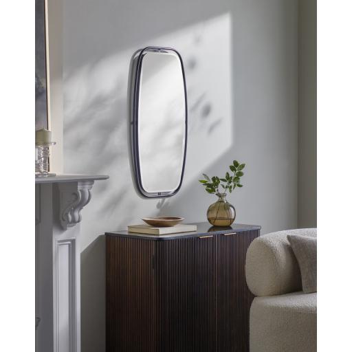 Surya Girona ONA-001 Black 32"H x 17"W x 1"D Mirror