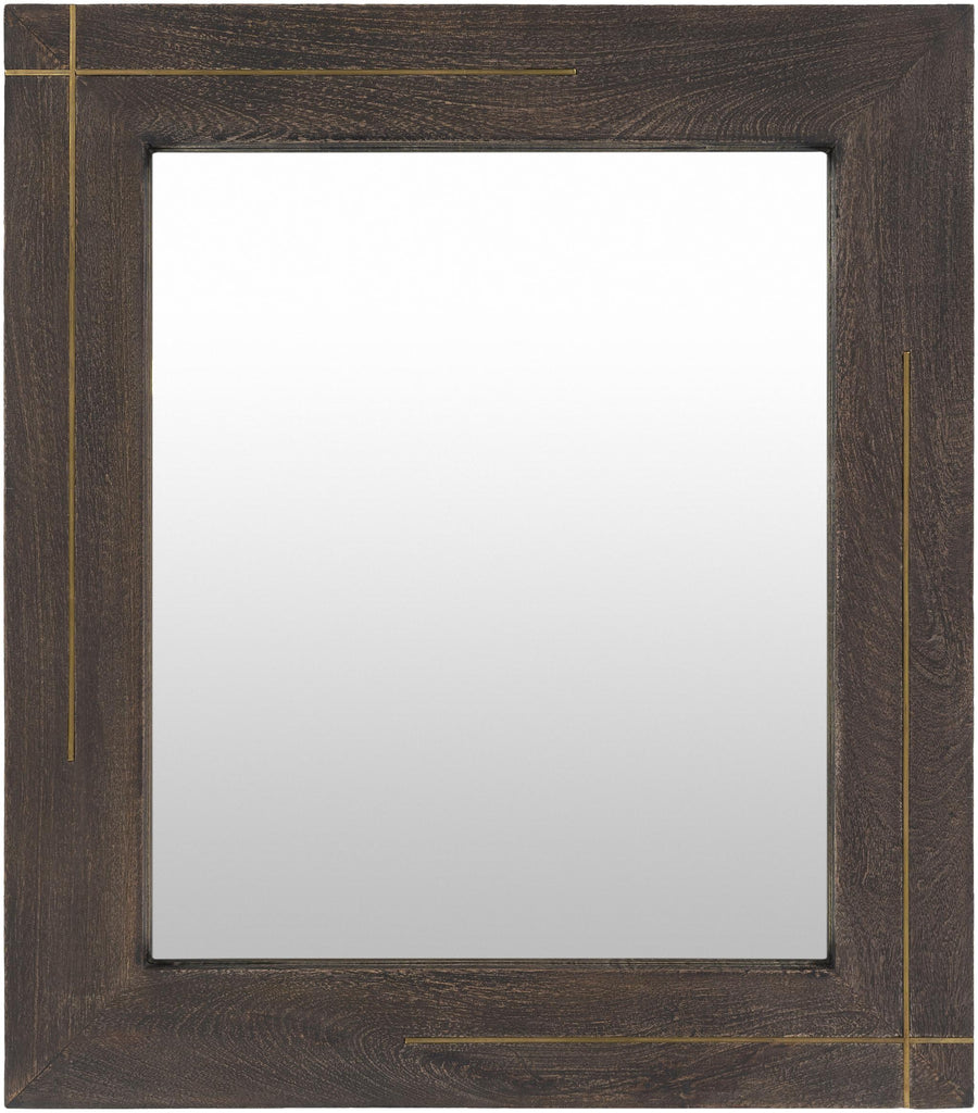 Surya Haveli HVL-001 Brown 32"H x 28"W x 1"D Mirror