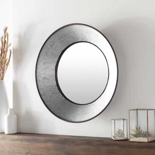 Surya Katja KAJ-001 Metallic - Silver 32"H x 32"W x 5"D Mirror