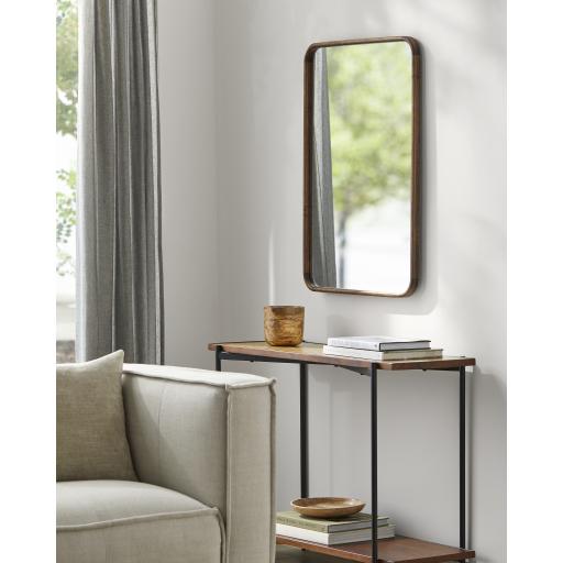 Surya Kinsale LSK-001 Brown 35"H x 24"W x 1"D Mirror