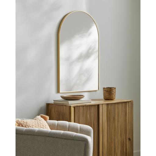 Surya Maayan NMA-002 Gold 35"H x 24"W x 1"D Mirror