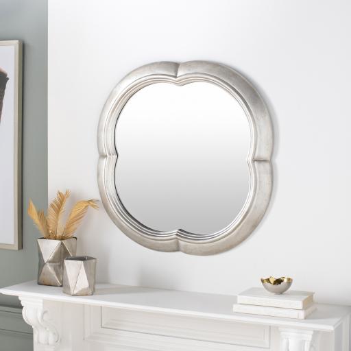 Surya Milburn MLB-6050 Metallic - Silver 30"H x 30"W x 1"D Mirror