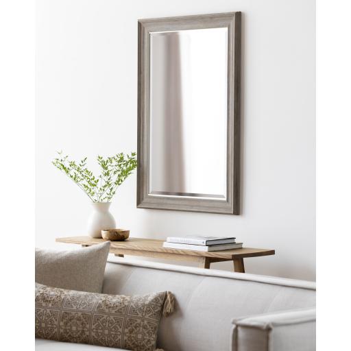 Surya Nikolai LKN-001 Beige 36"H x 30"W x 1"D Mirror