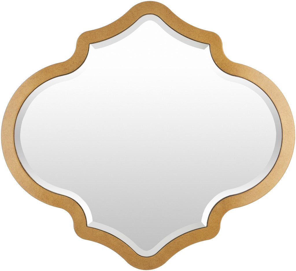 Surya Quatrefoil QFL-001 Gold 26"H x 28"W x 0.4"D Mirror