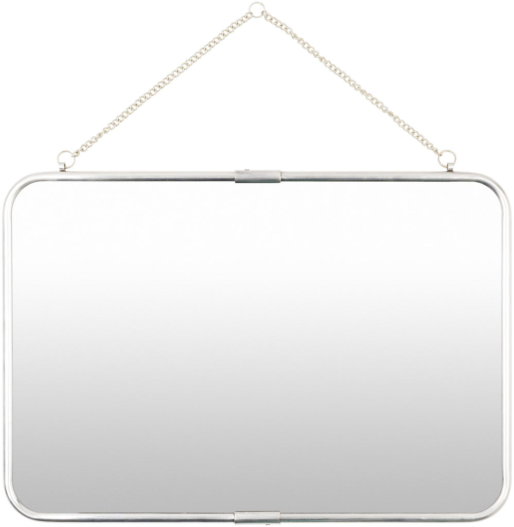 Surya Roanoke RNK-001 Metallic - Silver 16"H x 22"W x 0.5"D Mirror