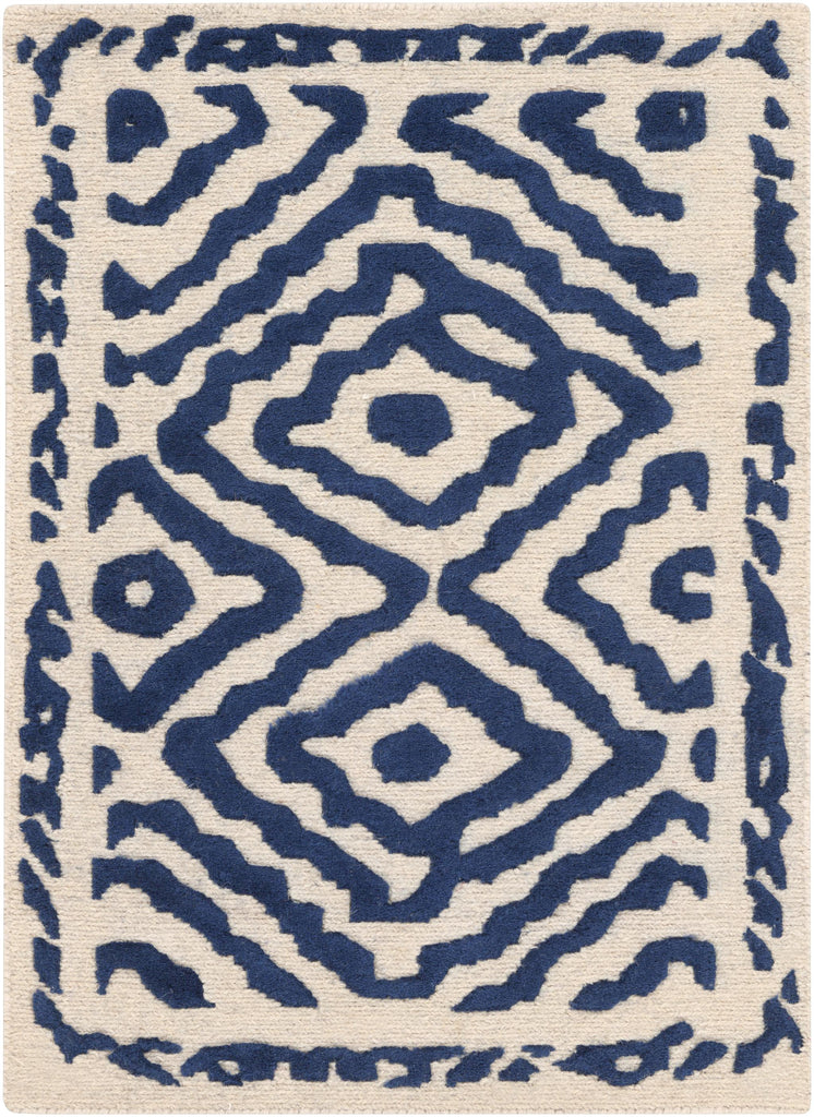 Surya Atlas ATS-1002 Dark Blue Light Beige 2' x 3' Rug