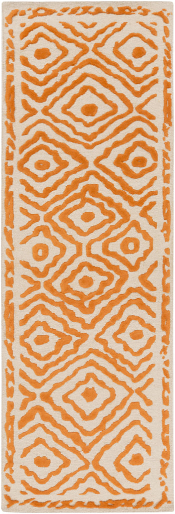 Surya Atlas ATS-1003 Burnt Orange Light Beige 3'3" x 5'3" Rug