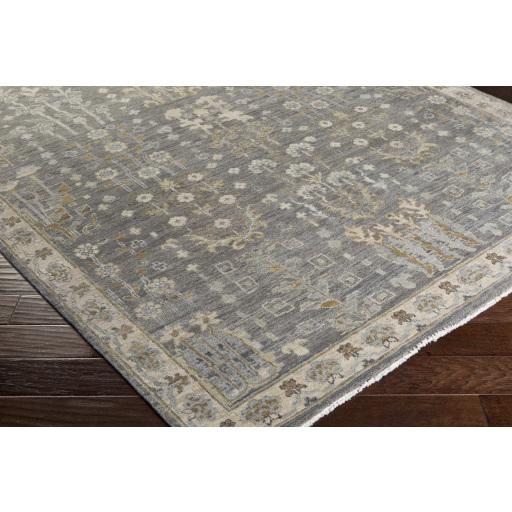 Surya Bala BAA-5003 Charcoal Off-White 2' x 3' Rug