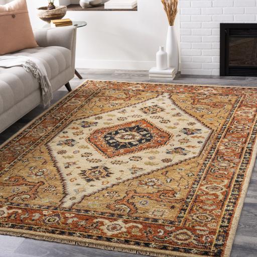 Surya Biscayne BSY-2302 Aqua Brick Red 2' x 3' Rug