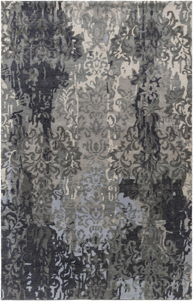 Surya Brocade BRC-1010 Beige Charcoal 5' x 8' Rug