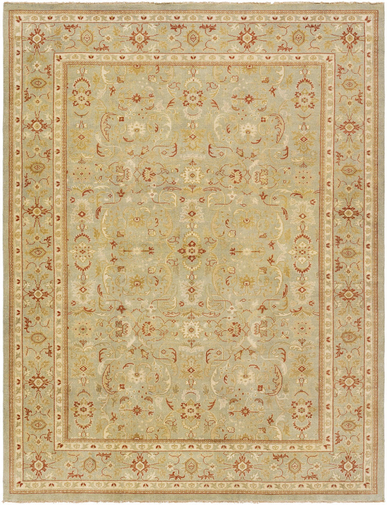 Surya Castle CSL-6003 Dark Brown Dusty Sage 2' x 3' Rug