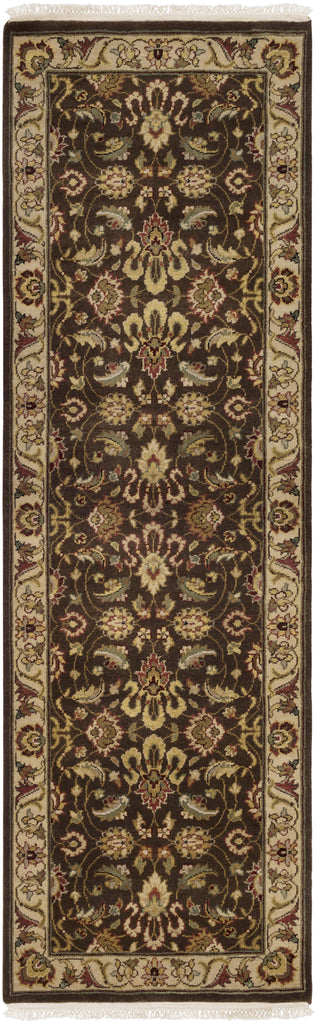 Surya Dinar DIN-1591 Cream Dark Brown 6' x 9' Rug