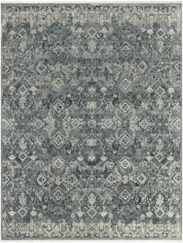 Surya Jardin JAR-1001 Black Light Gray 2' x 3' Rug