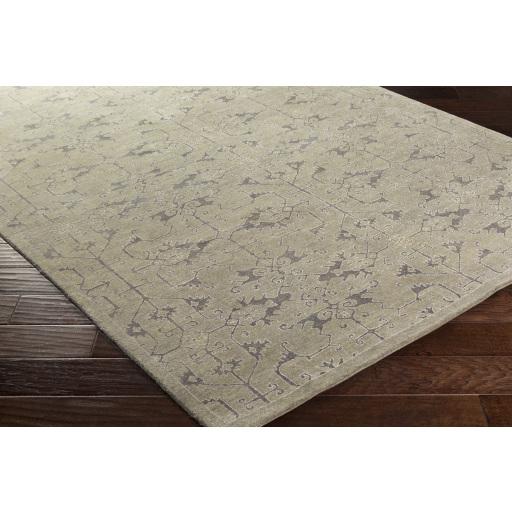 Surya Opulent OPE-6001 Charcoal Dusty Sage 2' x 3' Rug