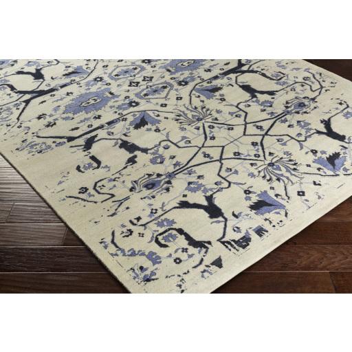 Surya Opulent OPE-6008 Black Blue 4' x 6' Rug