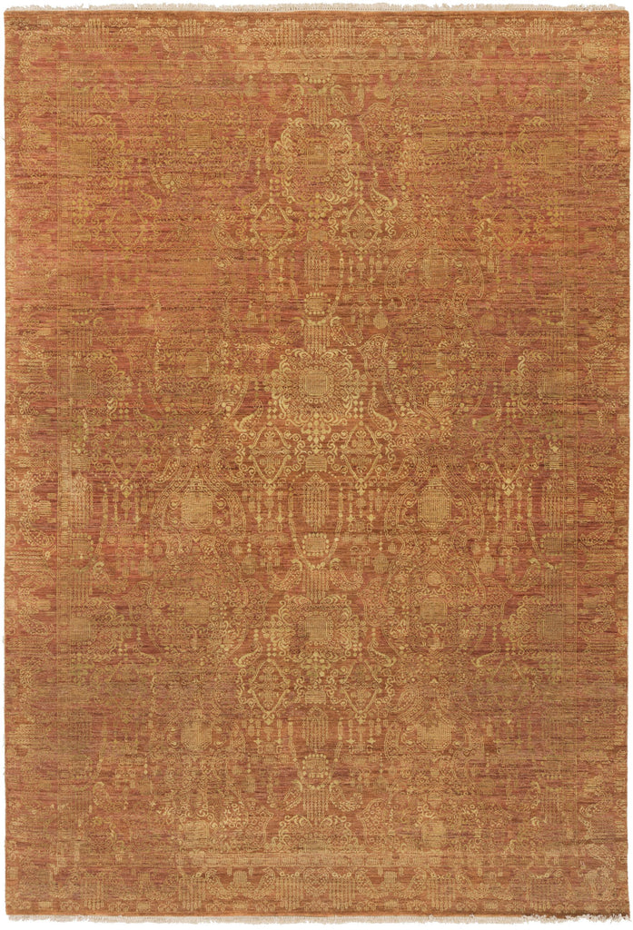 Surya Palace PLC-1002 Brick Red Tan 2' x 3' Rug