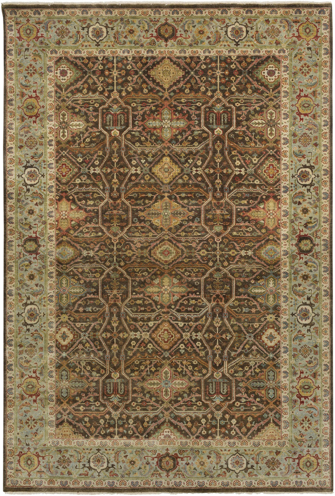 Surya Pazyryk PZY-1000 Brick Red Dark Brown 6' x 9' Rug