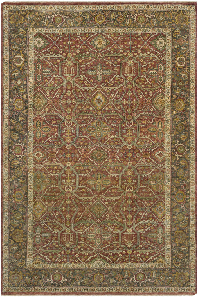 Surya Pazyryk PZY-1001 Brick Red Dark Brown 2' x 3' Rug