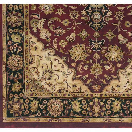 Surya Taj Mahal TJ-2000 Black Brick Red 8' Square Rug