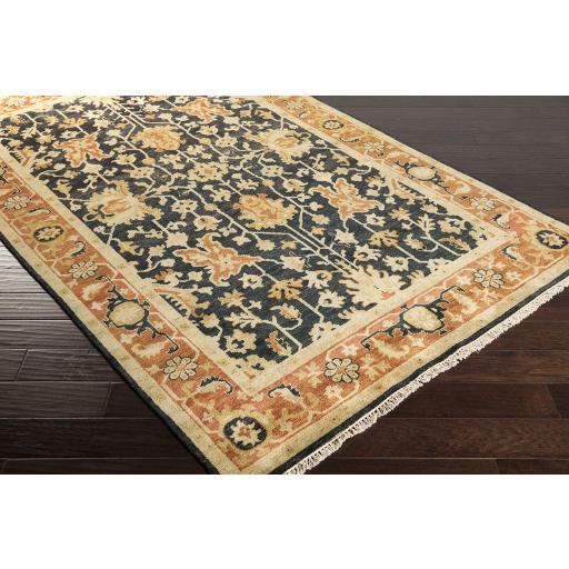 Surya Taj Mahal TJ-6599 Black Brown 8' Square Rug