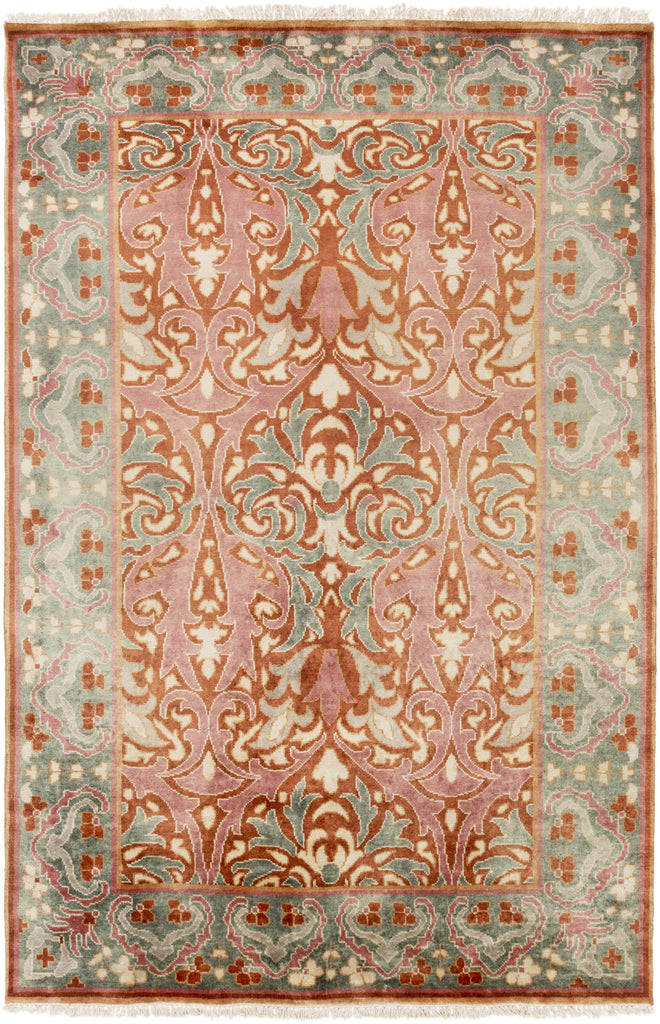 Surya Uncharted UND-2006 Brick Red Cream 5' x 8' Rug