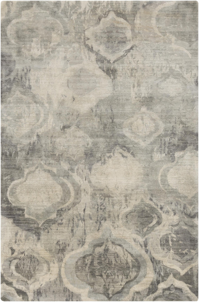 Surya Watercolor WAT-5009 Charcoal Ivory 2' x 3' Rug