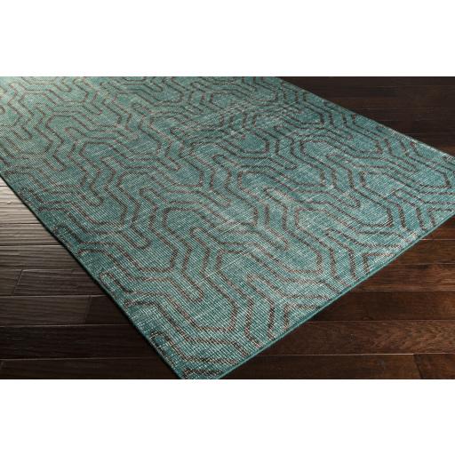 Surya Zahra ZHA-4021 Black Deep Teal 3'6" x 5'6" Rug