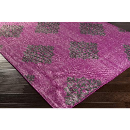 Surya Zahra ZHA-4022 Black Fuchsia 3'6" x 5'6" Rug