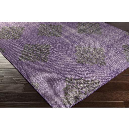 Surya Zahra ZHA-4023 Black Medium Purple 2' x 3' Rug