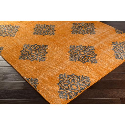 Surya Zahra ZHA-4025 Black Burnt Orange 5'6" x 8'6" Rug