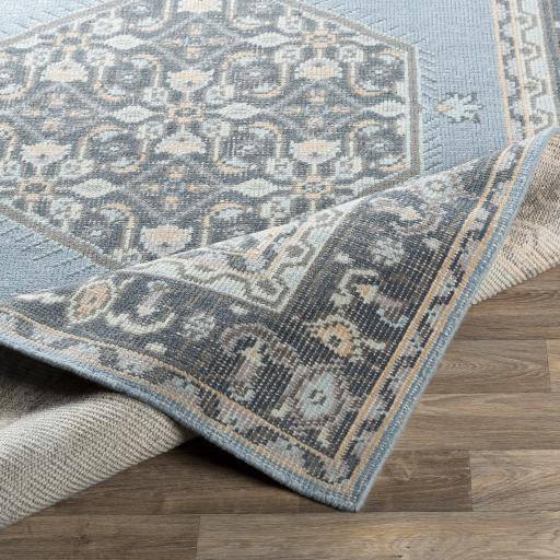 Surya Zahra ZHA-4050 Aqua Charcoal 2' x 3' Rug